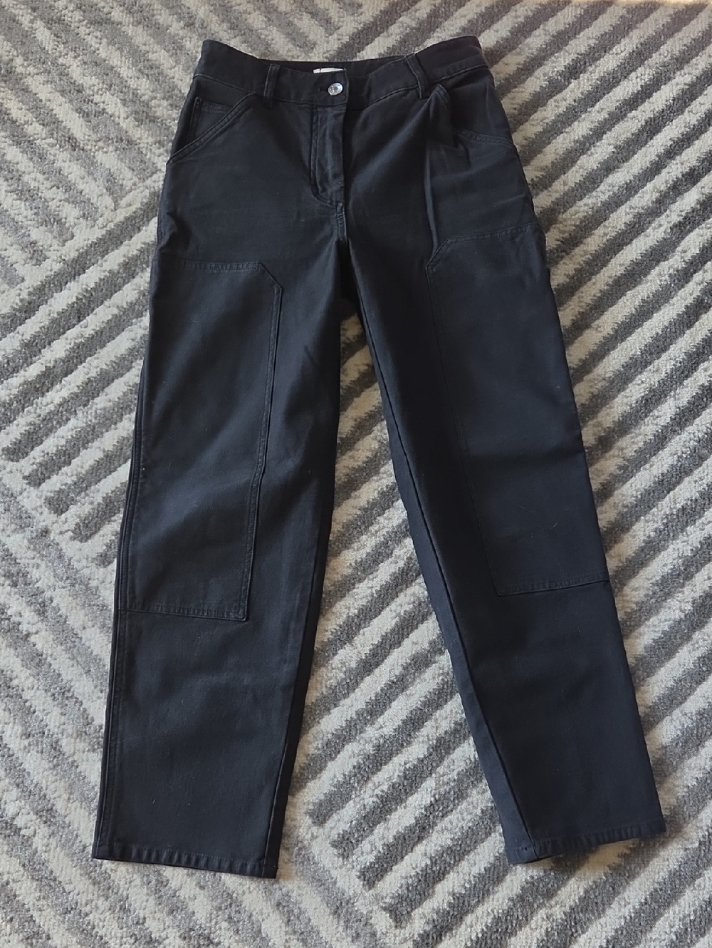 Wilfred Black Cargo Wide Leg Utility Jeans Size 0